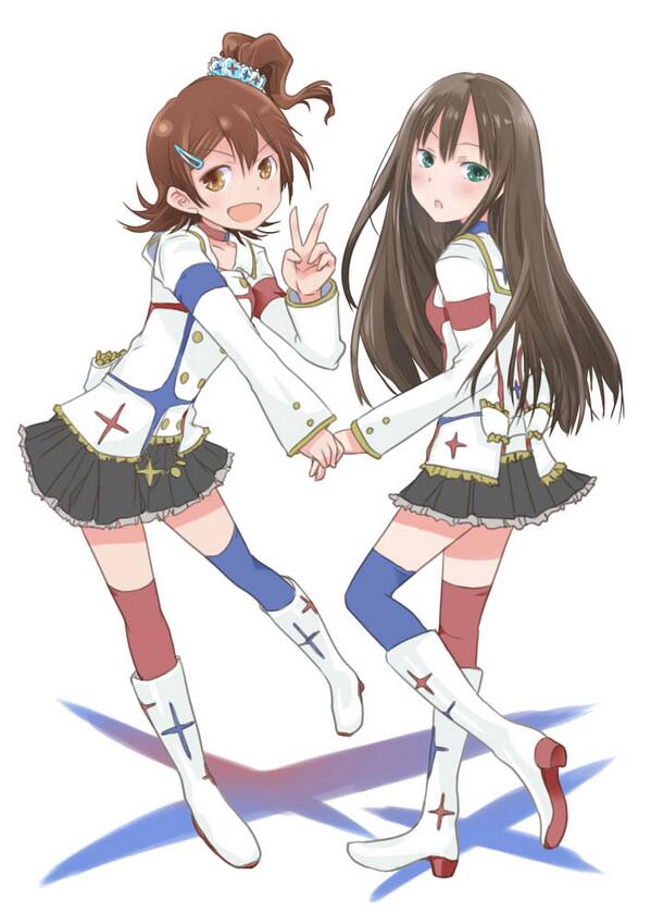 shibuya rin and kasuga mirai (idolmaster and 5 more) drawn by seiryuu_(blue_dragon)