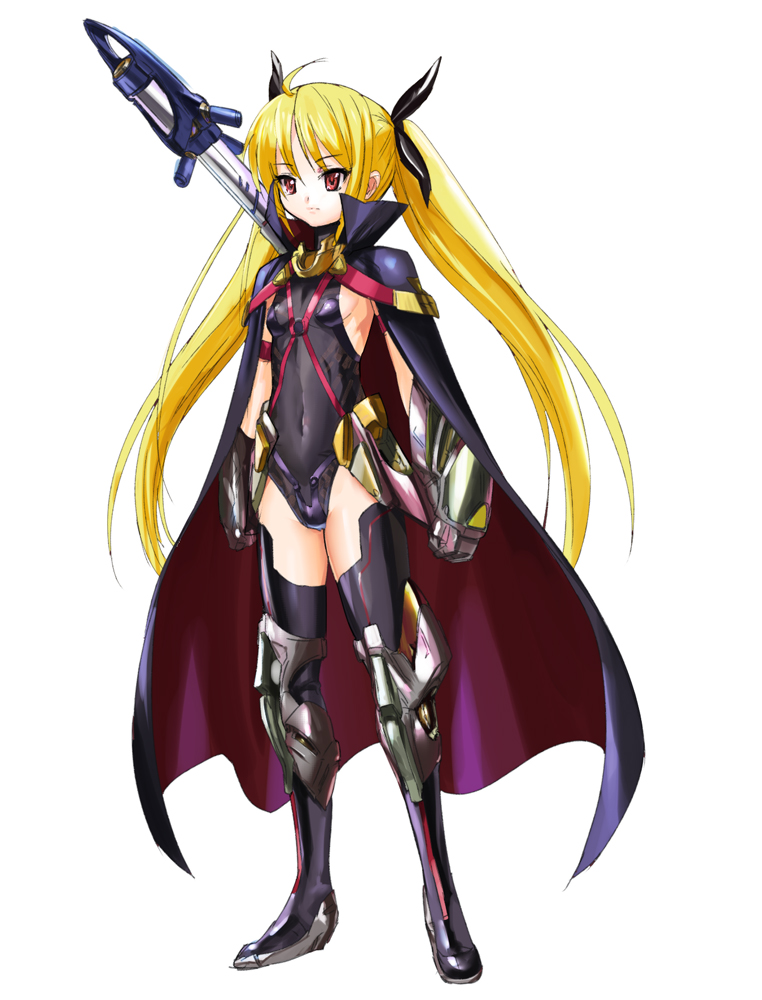 fate testarossa and bardiche (lyrical nanoha and 2 more) drawn by makacoon