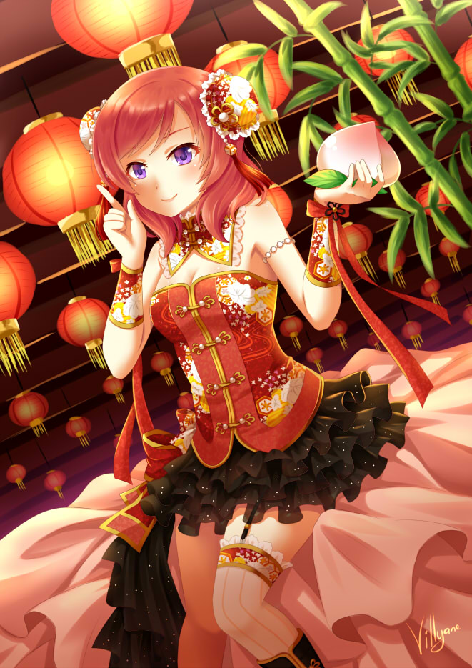 nishikino maki (love live! and 2 more) drawn by villyane