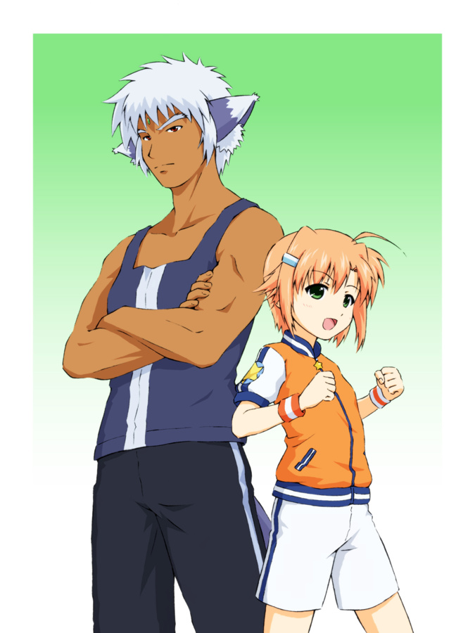 zafira and miura rinaldi (lyrical nanoha and 1 more) drawn by mashita_(candy_apricot)