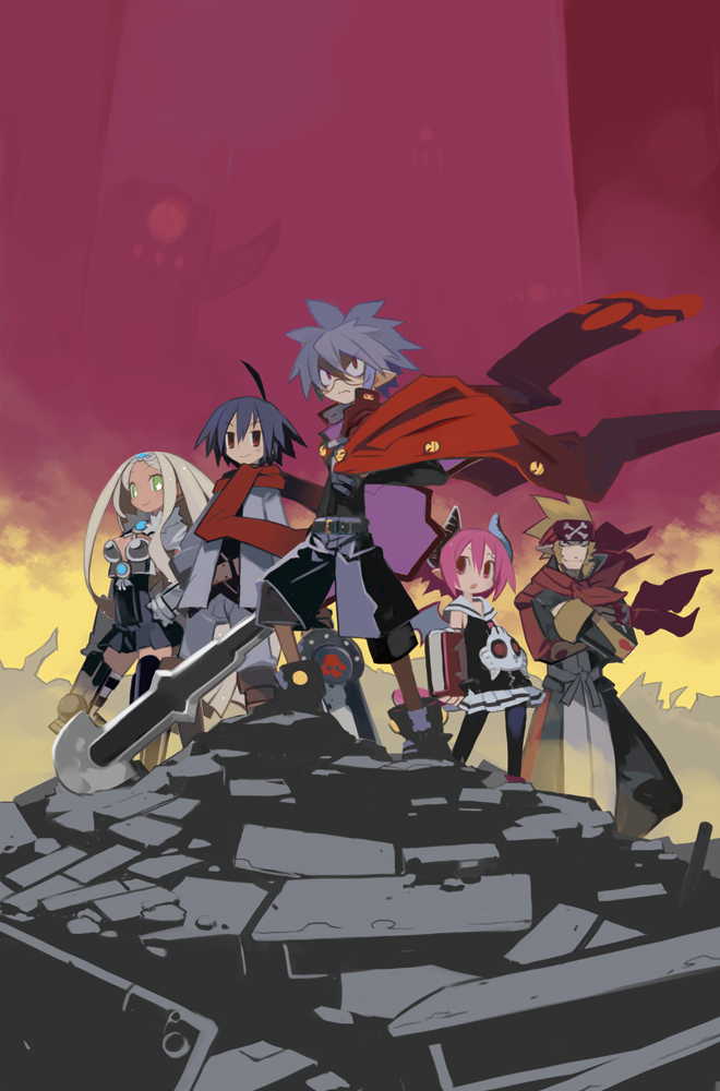 raspberyl, mao, sapphire rhodonite, almaz von almadine adamant, and mr. champloo (disgaea and 1 more) drawn by harada_takehito