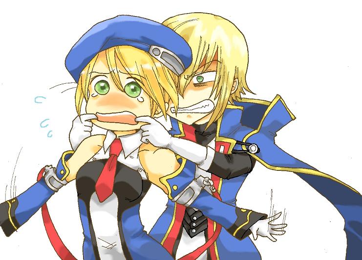 noel vermillion and jin kisaragi (blazblue) drawn by michi_annai