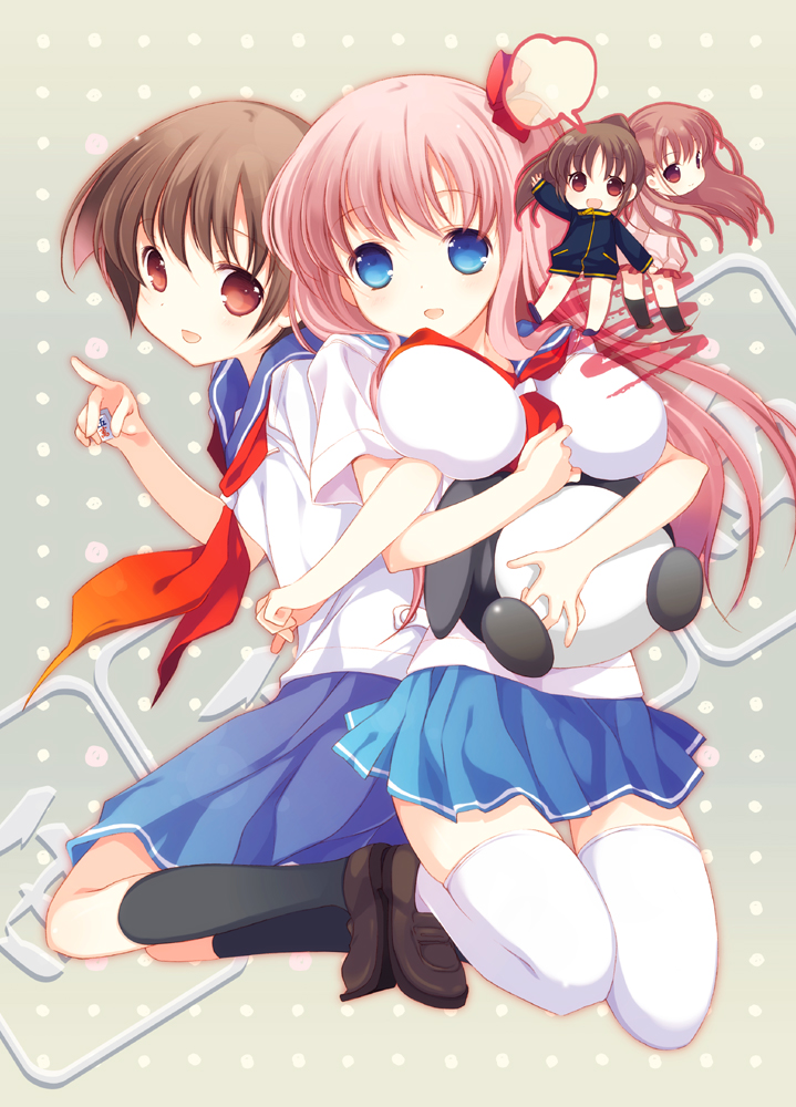haramura nodoka, miyanaga saki, atarashi ako, takakamo shizuno, and etopen (saki and 1 more) drawn by tokumi_yuiko