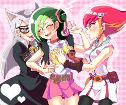 mizuki kotori and cathy (yu-gi-oh! and 1 more)