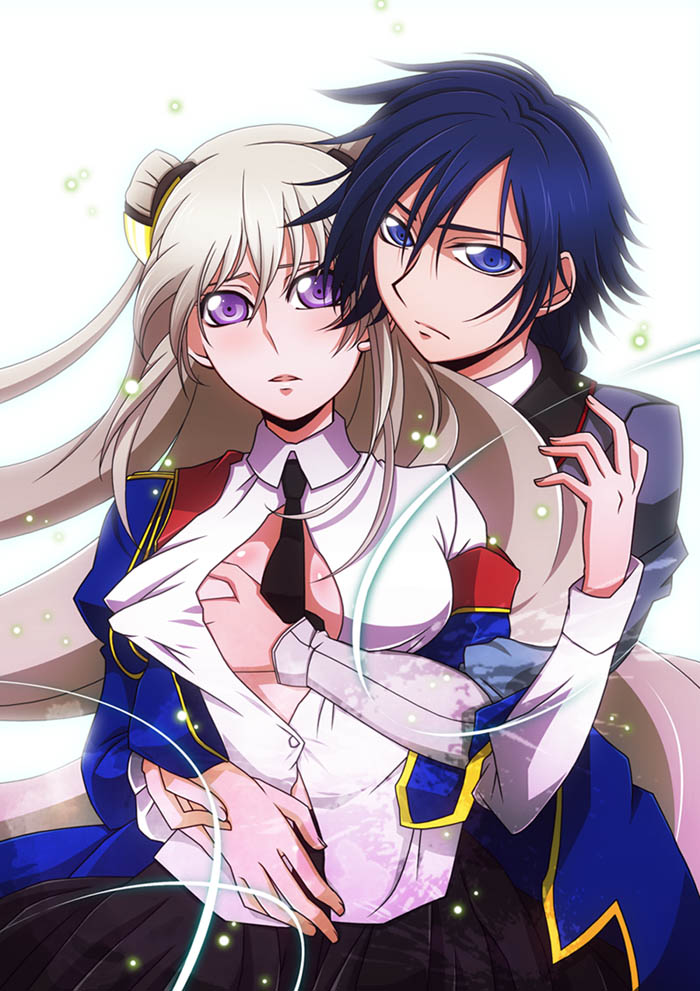 leila malcal and hyuuga akito (code geass and 1 more) drawn by pochi-a