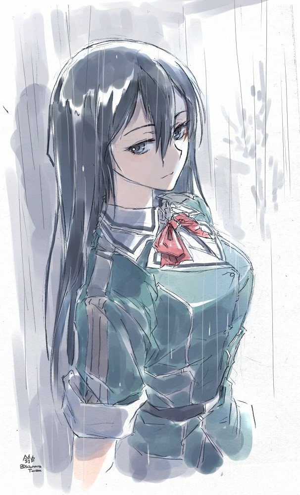 chikuma and chikuma kai ni (kantai collection) drawn by suzumaru