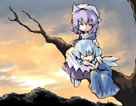 cirno and letty whiterock (touhou) drawn by inuinu_(project_october)