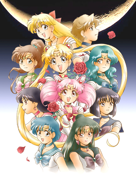 tsukino usagi, sailor moon, mizuno ami, aino minako, hino rei, and 15 more (bishoujo senshi sailor moon and 1 more) drawn by sadahara_ajiko