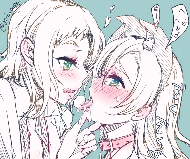 kosaka honoka and kira tsubasa (love live! and 1 more) drawn by gecko4488