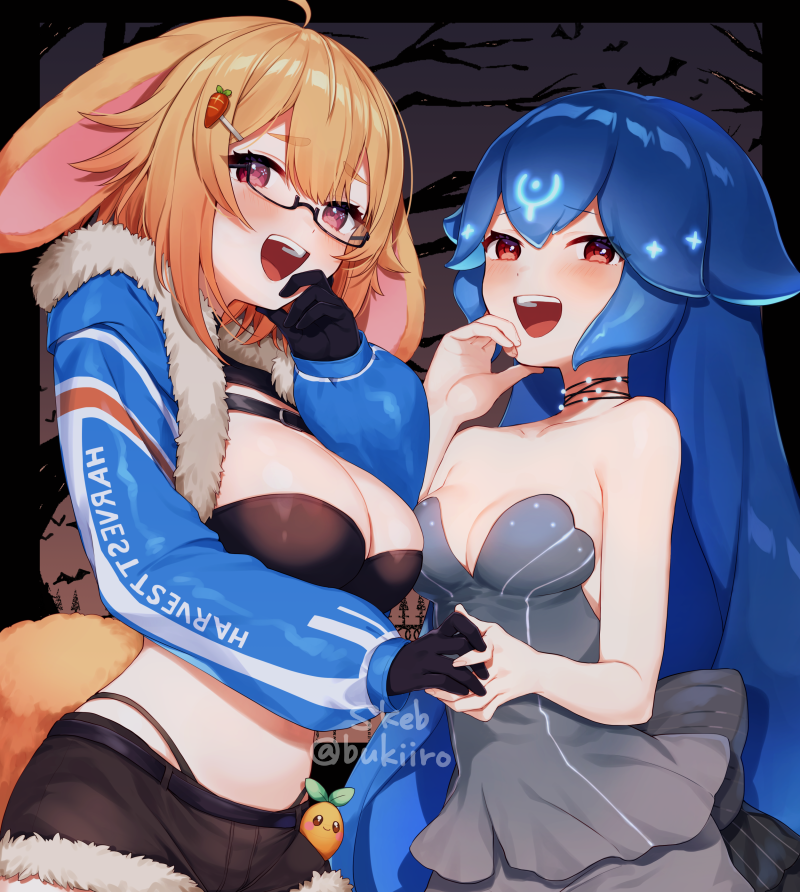 bao and bonnie (indie virtual youtuber) drawn by yamabukiiro