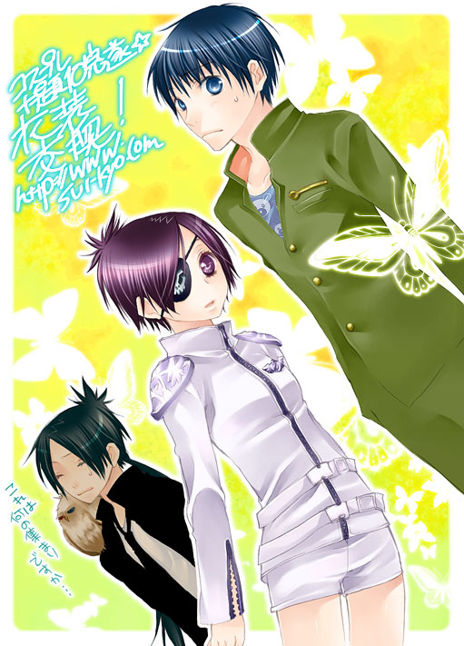 chrome dokuro, rokudou mukuro, and leonardo lippi (katekyo hitman reborn!) drawn by toriniku_(suikyou)