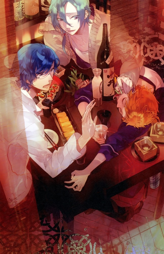 haruki naoshi, mizushima iku, and hoshizuki kotarou (starry sky)