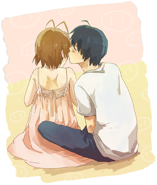 furukawa nagisa and okazaki tomoya (clannad) drawn by yoshi_92