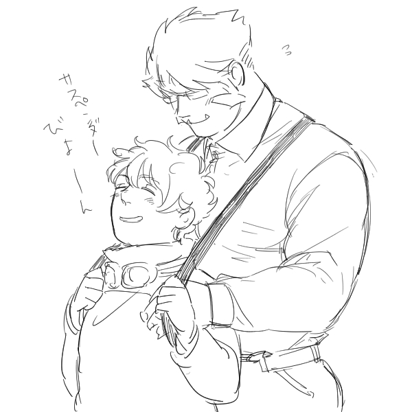 klaus von reinhertz and leonardo watch (kekkai sensen) drawn by nore_(boosuke)