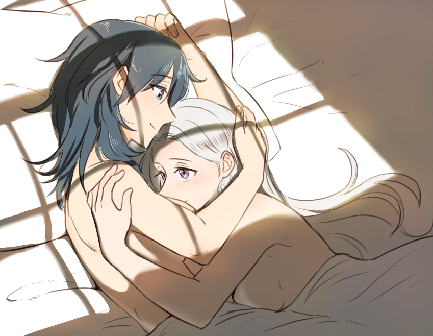female byleth and edelgard von hresvelg (fire emblem and 1 more) drawn by riromomo