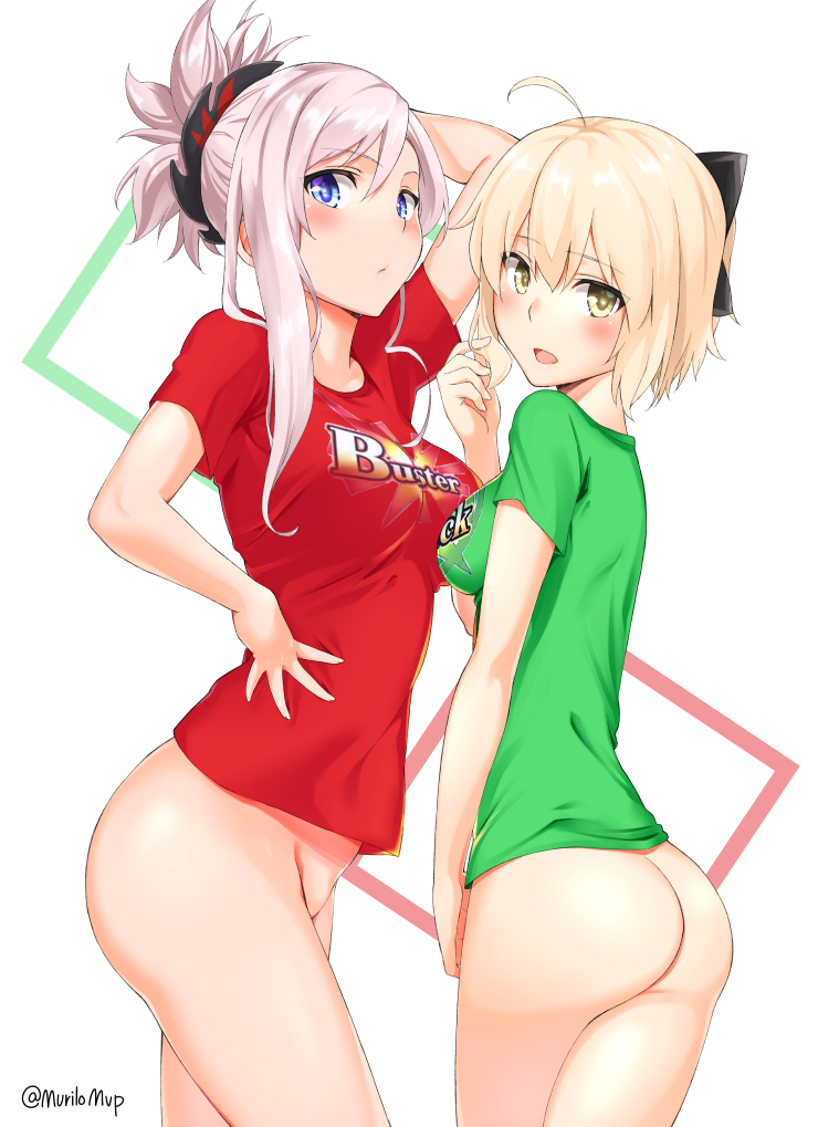 okita souji and miyamoto musashi (fate and 1 more) drawn by murio