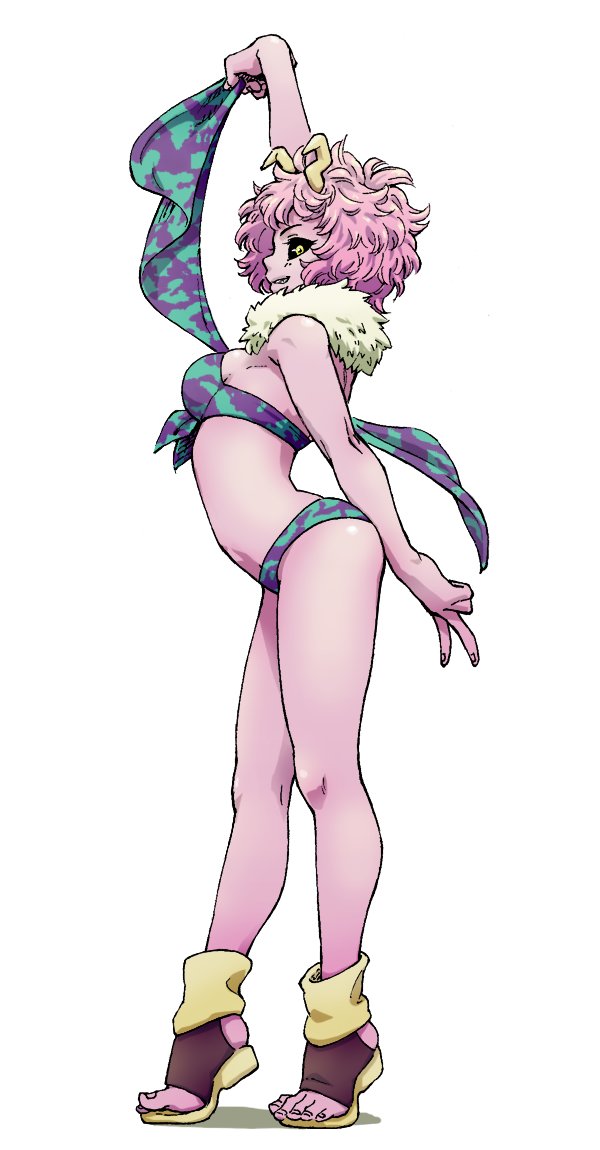 ashido mina (boku no hero academia) drawn by aiue0