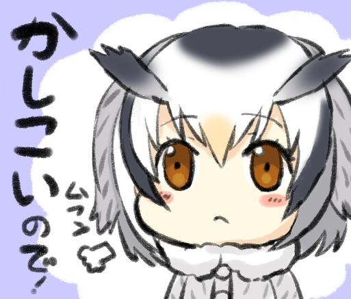 northern white-faced owl (kemono friends) drawn by engiyoshi