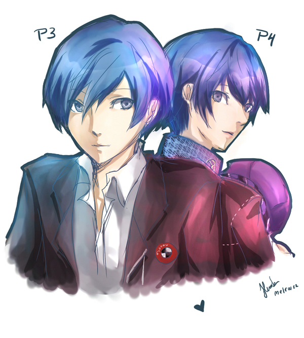 yuuki makoto and shirogane naoto (persona and 2 more) drawn by melrw22