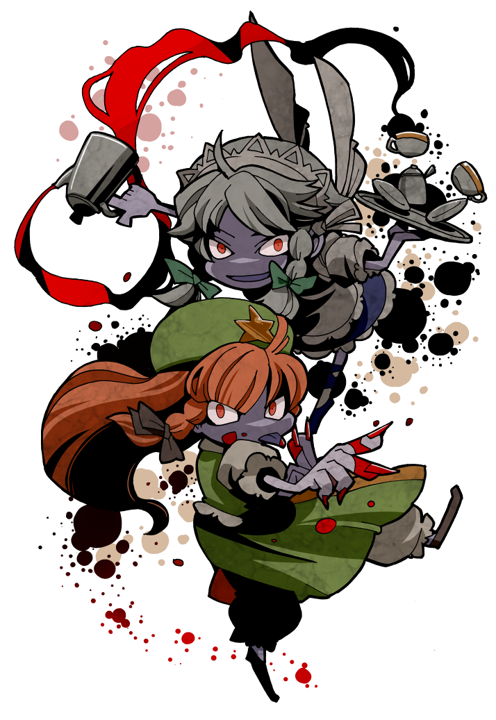 izayoi sakuya and hong meiling (touhou) drawn by hounori