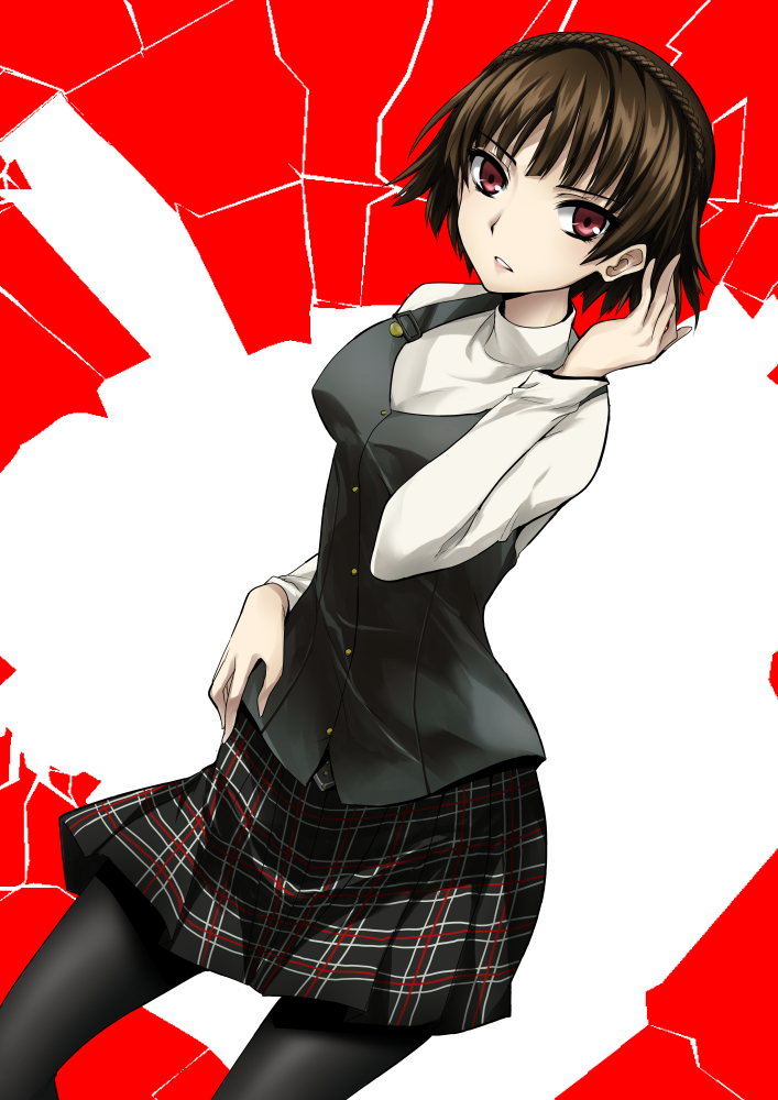 niijima makoto (persona and 1 more) drawn by kuon_makoto