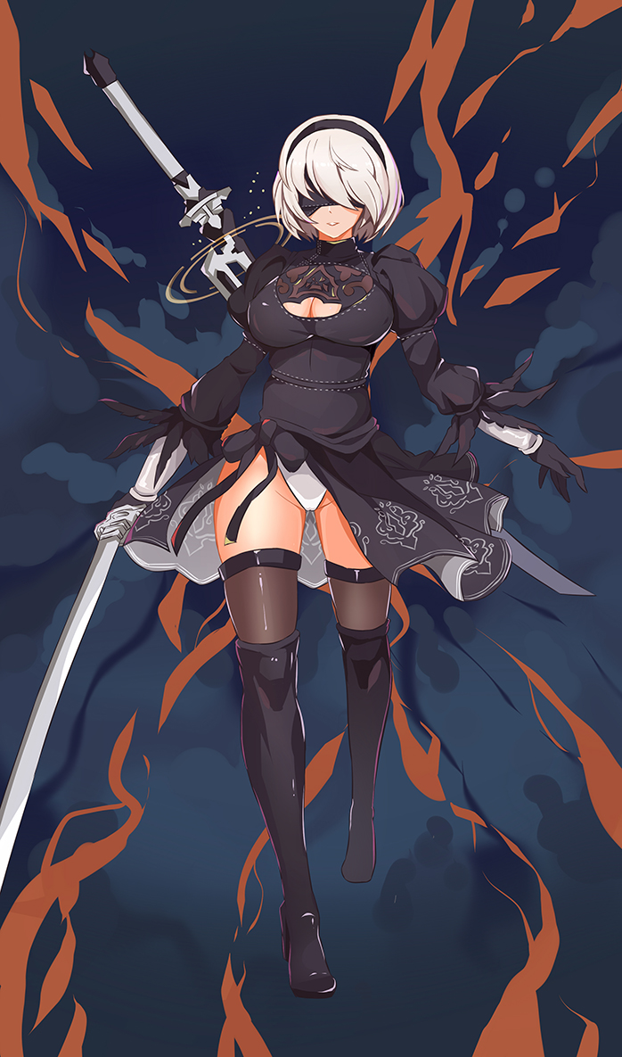 2b (nier and 1 more) drawn by feng_shao_kky_(arj0522)