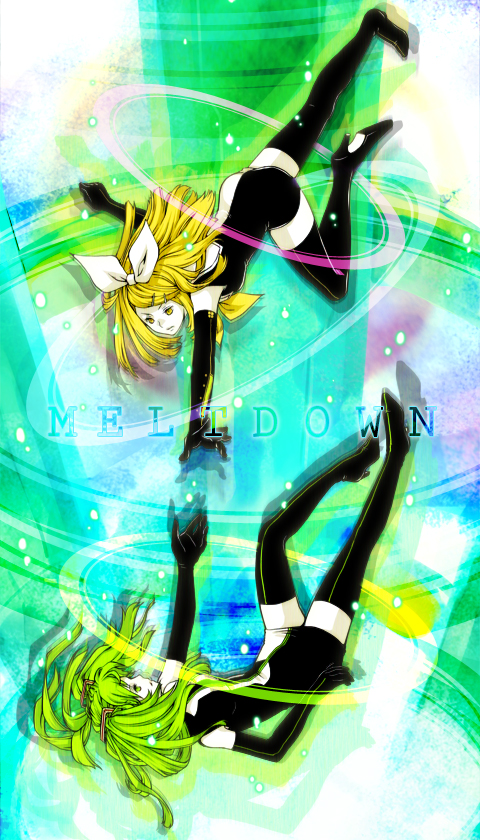 hatsune miku and kagamine rin (vocaloid and 1 more) drawn by nanarinca