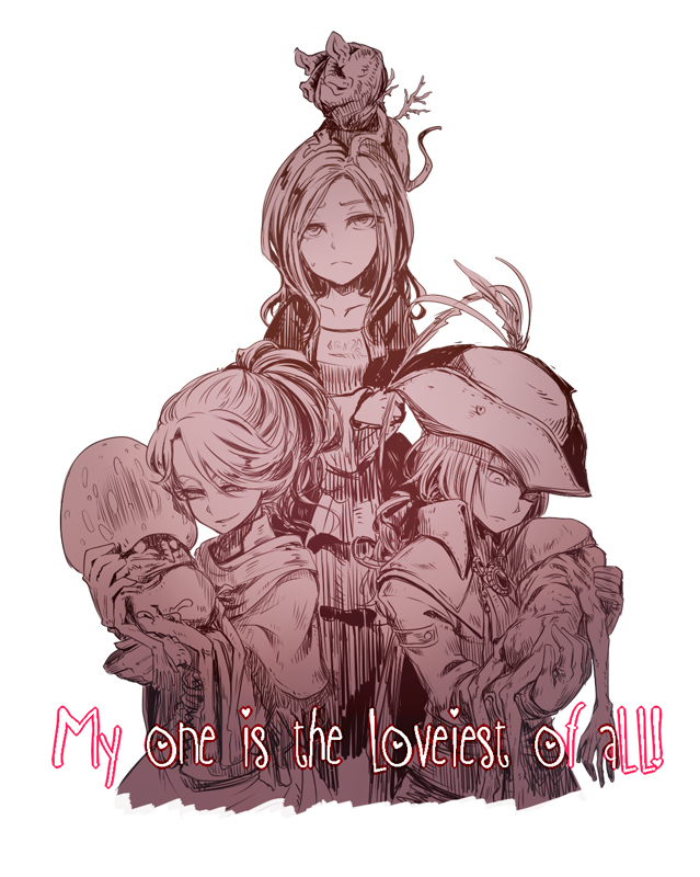 lady maria of the astral clocktower, iosefka, arianna, living failures, small celestial emissary, and 1 more (bloodborne) drawn by murai_shinobu