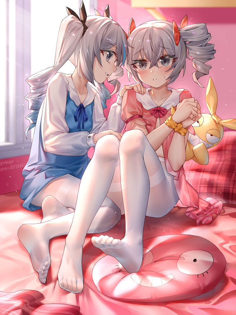 bronya zaychik and homu (honkai and 1 more) drawn by ginklaga