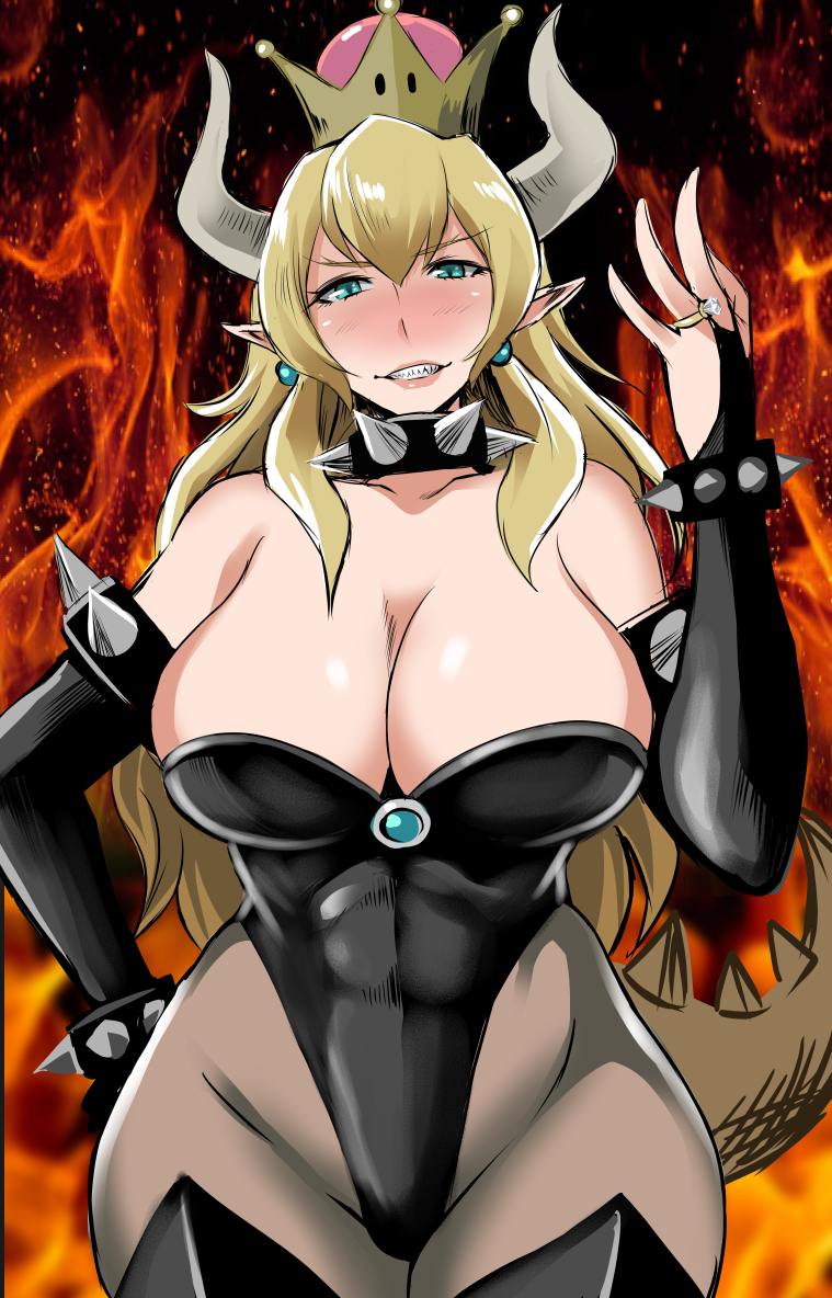 bowsette (mario and 1 more) drawn by shibusun
