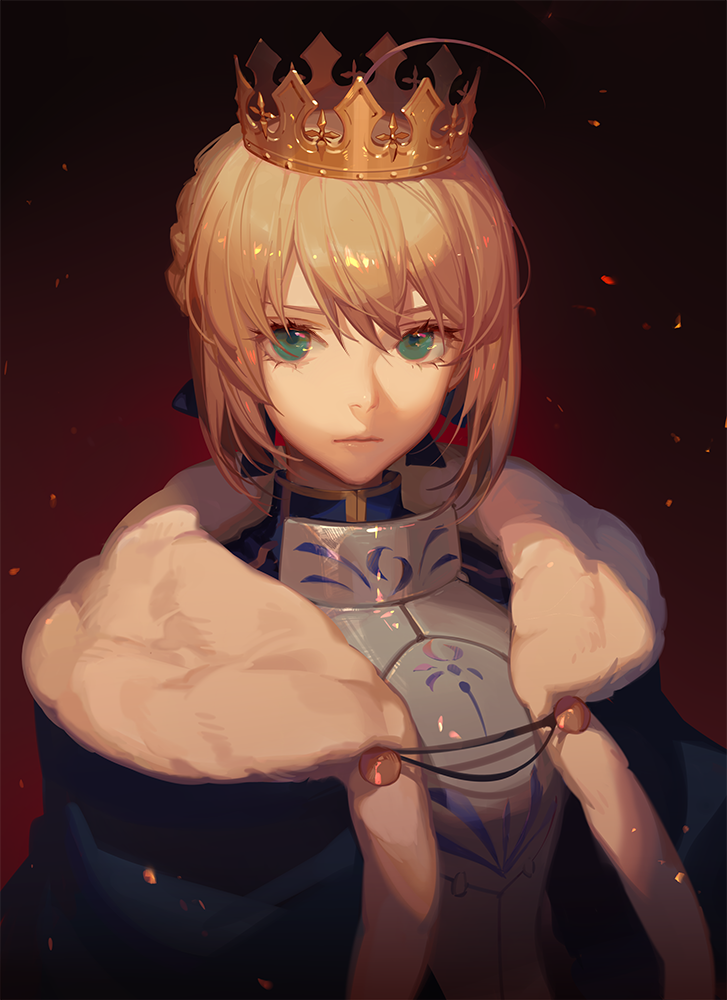 artoria pendragon and saber (fate and 1 more) drawn by ask_(askzy)