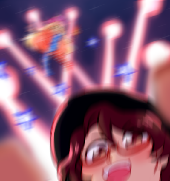 clownpiece and usami sumireko (touhou and 1 more) drawn by claud_(potetew)