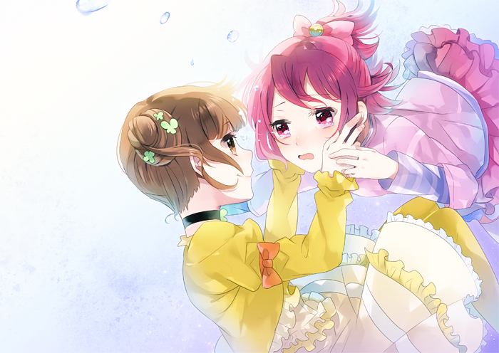 aida mana and yotsuba alice (precure and 1 more) drawn by 88_(kimidori_midori)