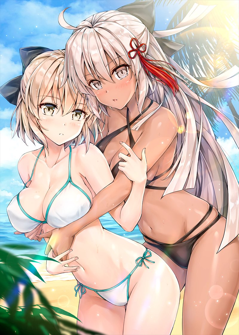 okita souji and okita souji alter (fate and 1 more) drawn by koyuki_(kotatsu358)