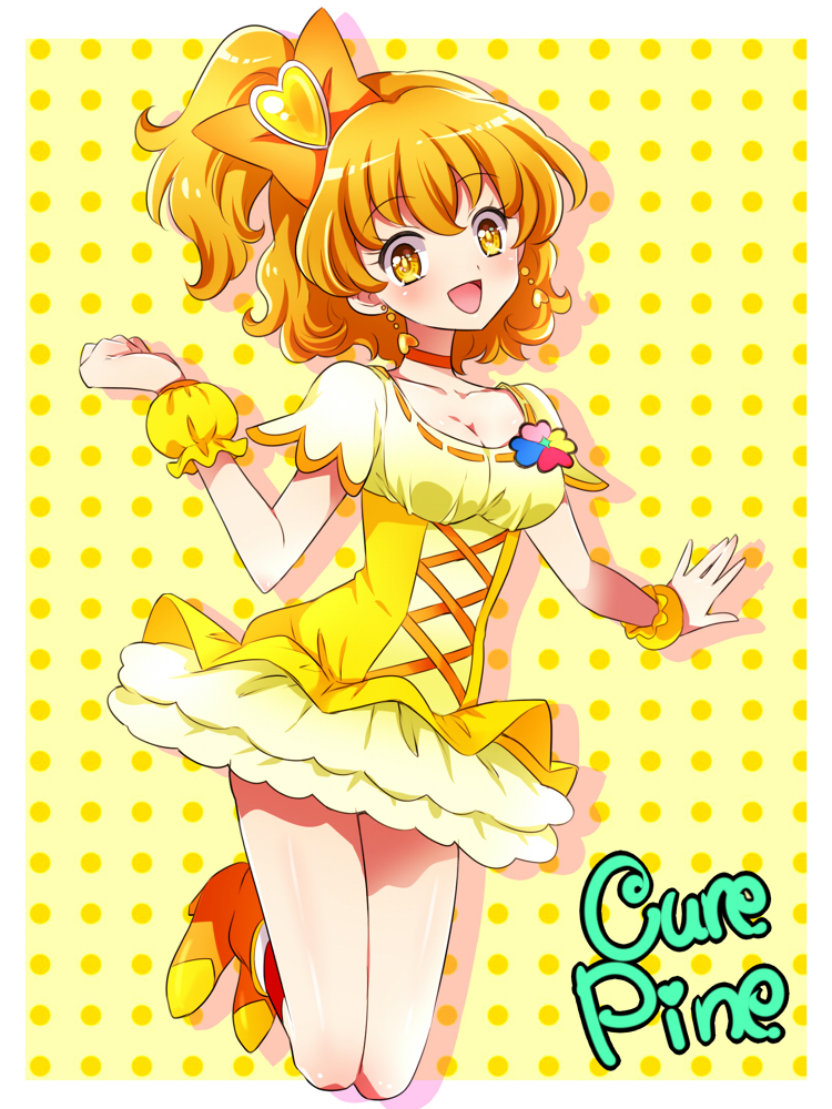 yamabuki inori and cure pine (precure and 1 more) drawn by kagami_chihiro