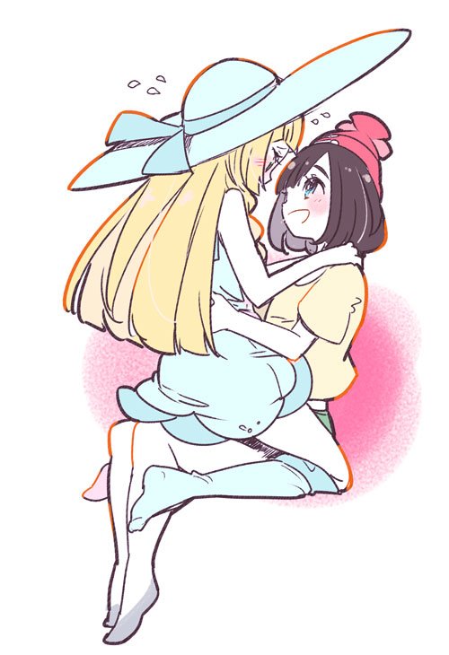 lillie and selene (pokemon and 1 more) drawn by chorimokki
