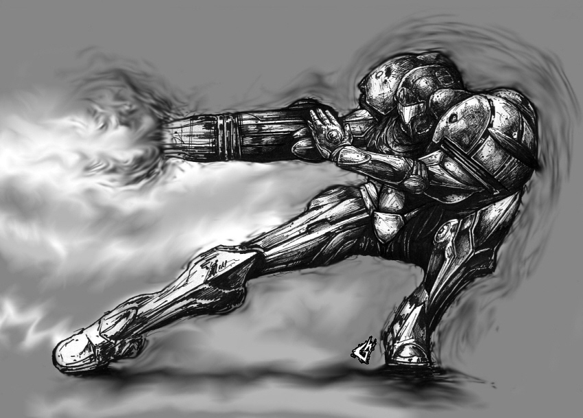 samus aran (metroid and 1 more) drawn by gavade