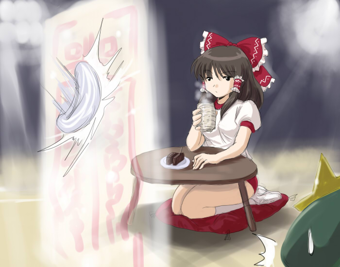 hakurei reimu and hong meiling (touhou) drawn by flx