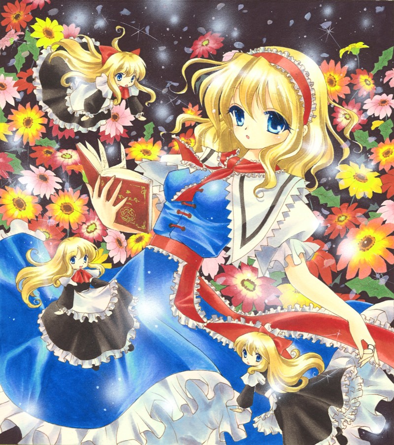 alice margatroid and shanghai doll (touhou) drawn by tegaki_no_yuu