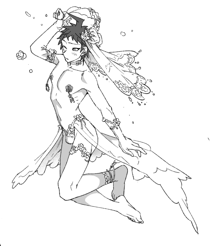 hinata hajime (danganronpa and 1 more) drawn by uurin