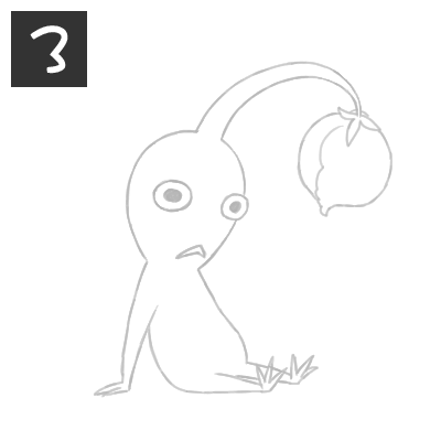 blue pikmin (pikmin) drawn by naru_(wish_field)