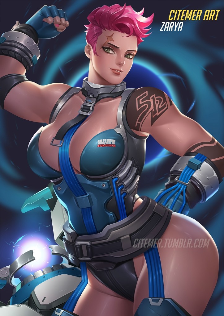 zarya (overwatch and 1 more) drawn by citemer
