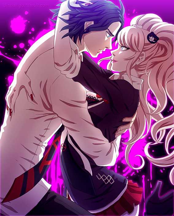 enoshima junko and matsuda yasuke (danganronpa and 2 more) drawn by hatoko-sama