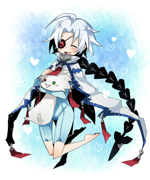 ragna the bloodedge and nu-13 (blazblue) drawn by rate_(aok1)