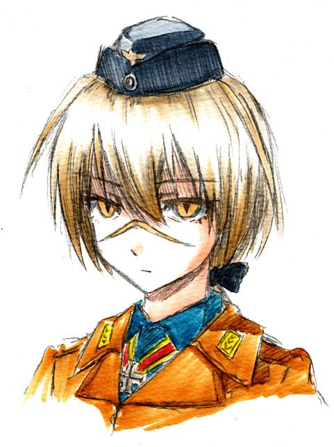 hanna rudel (world witches series and 1 more) drawn by shiratama_(hockey)