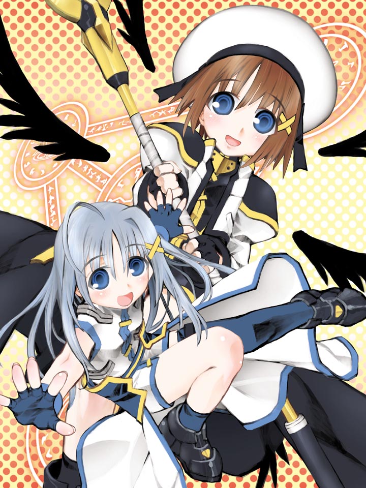 yagami hayate, reinforce zwei, and schwertkreuz (lyrical nanoha and 1 more) drawn by kakashichi