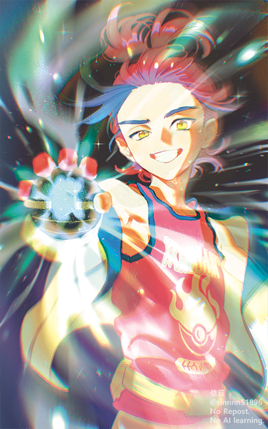 kieran (pokemon and 1 more) drawn by iogi_(edrin_alfari)
