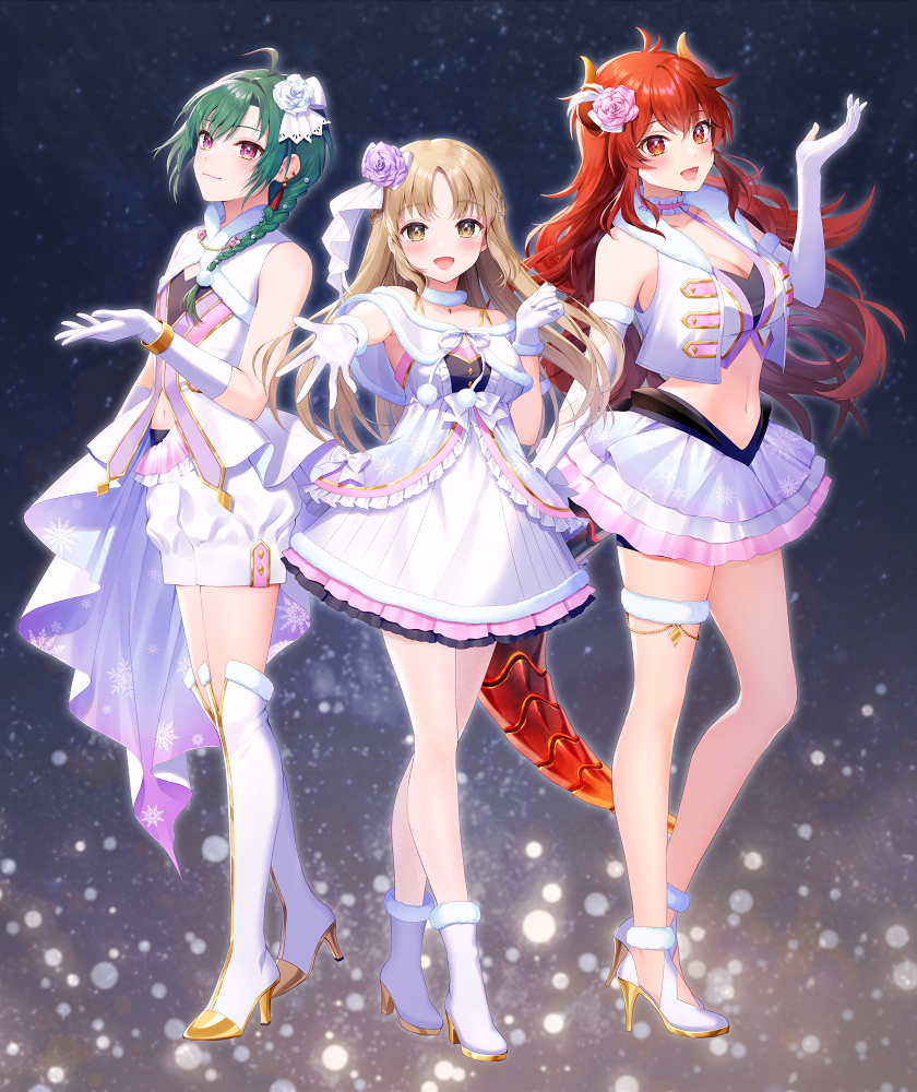 sister claire, dola, and ryuushen (love live! and 2 more) drawn by momoshiki_tsubaki