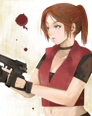 claire redfield (resident evil and 2 more) drawn by rariru01