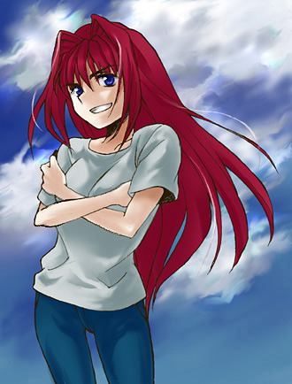 aozaki aoko (tsukihime and 1 more) drawn by siki_(purple_software)